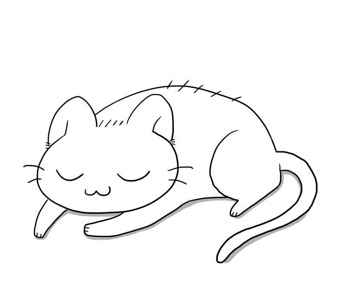 Cat nap раскраска. Кот рисунок. Спящий кот рисунок. Нарисовать лежащего кота.